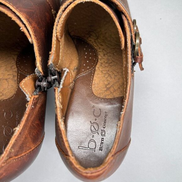 Born Concepts BOC Women's Size 8.5 Brown Leather Buckle Ankle Boots - Picture 11 of 14